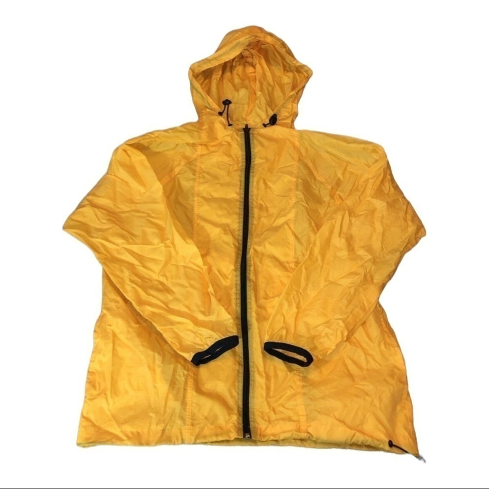 WORLD WIDE SPORTMAN Mens Yellow Windbreaker Jacket Size M